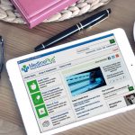 tablet showing MedlinePlus webpage
